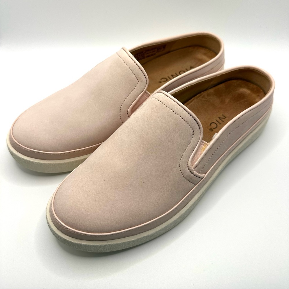 Vionic Blush Pink Slip On Mule Sneakers Women’s Size 6 Orthotic Comfort Shoes